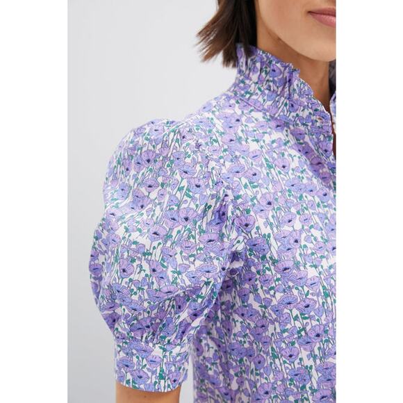 Entro Floral Print Short Sleeve Midi Dress - Size Small - Picture 4 of 6